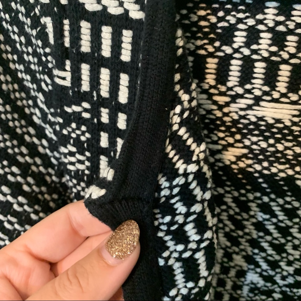 H&M Woven Sweater B&W Blazer Jacket 100% Cotton - Picture 5 of 10